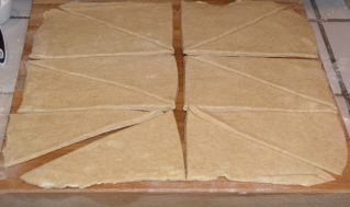 cutting the croissants